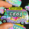 Silver laser holographic die cut label printing
