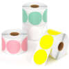 Self adhesive pink circle thermal labels