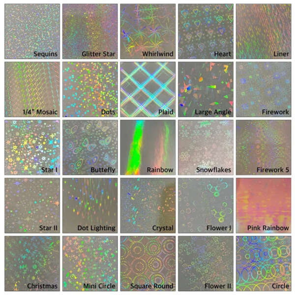 A4 soft cold laminating sheet with holographic effect