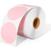 Pink circle sticker labels