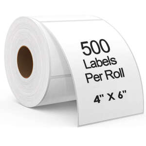 Silver 4x6 direct thermal labels