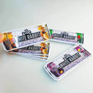 White vinyl PVC custom logo stickers