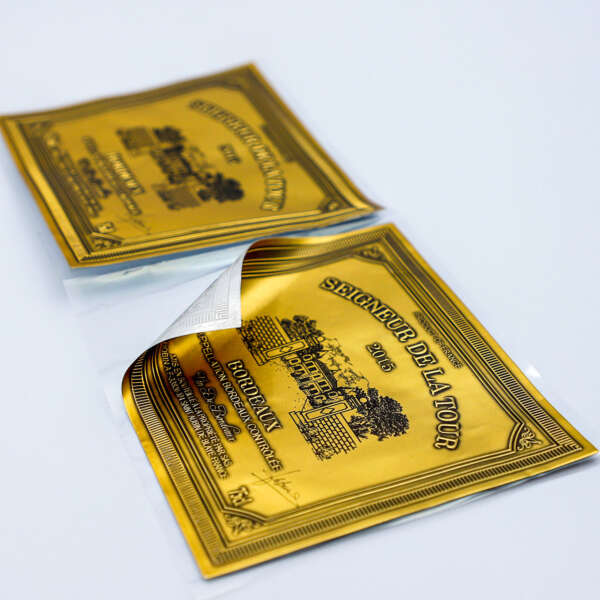 Premium metal aluminum label sticker for glass bottle