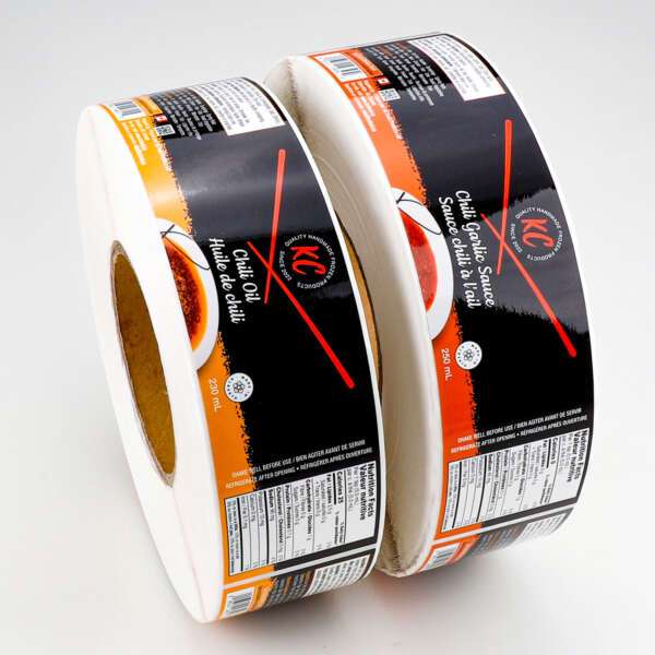 Custom food jar bottle label rolls