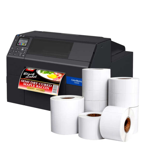 Custom adhesive sticker roll for short-run label printing