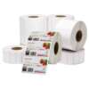 Synthetic paper inkjet label roll with glossy finish