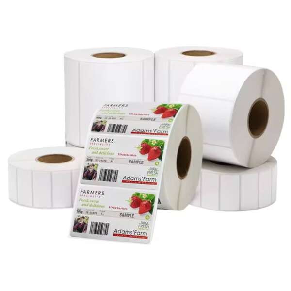 Synthetic paper inkjet label roll with glossy finish