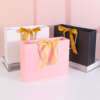 recyclable boutique jewelry gift shopping paper bag with logo view 5