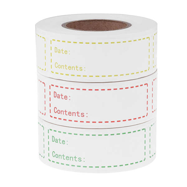 Custom freezer storage content date labels