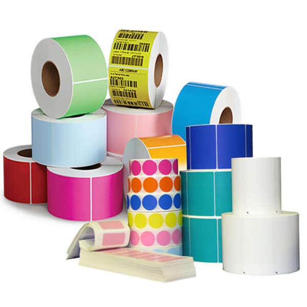Circle thermal roll label samples