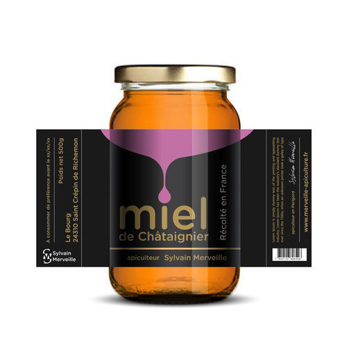Custom roll label for jam and honey food bottles