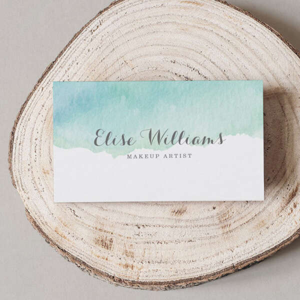 waterproof art paper luxury business thank you name card front view
