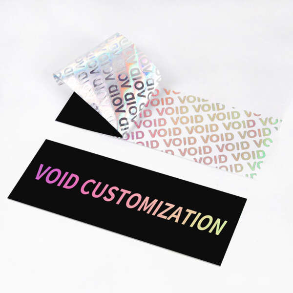 Silver holographic warranty void stickers
