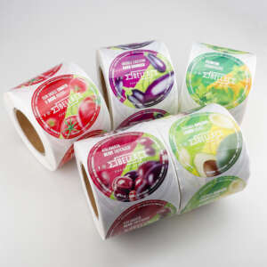 Waterproof circle stickers with custom logo