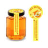 Custom bottle security label with gold foil finish