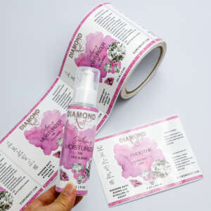 Gold foil cosmetic label rolls
