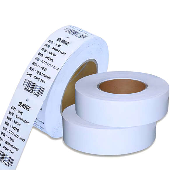 Roll label sticker for retail product packaging
