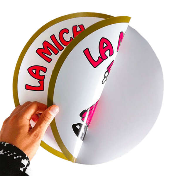 Glass window double sided label stickers with adhesive vinyl