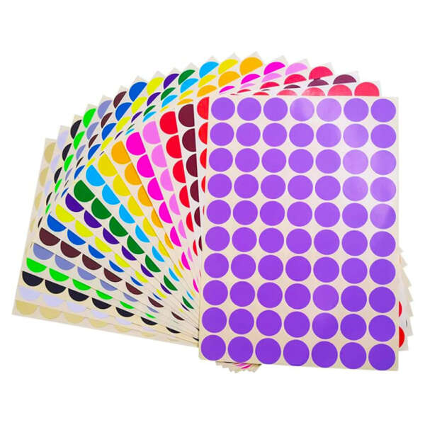 Writable colorful circle label stickers for coding and sorting
