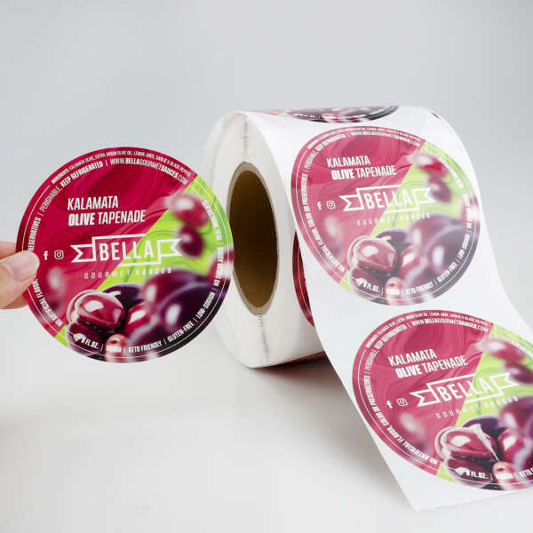 Personalized logo label rolls for retail packaging