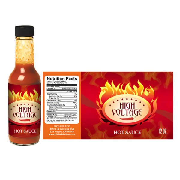 Custom spice seasoning bottle labels with durable adhesive