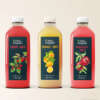 Custom printed juice bottle label with adhesive waterproof finish
