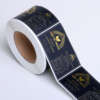Biodegradable waterproof custom roll labels with embossed gold foil logo