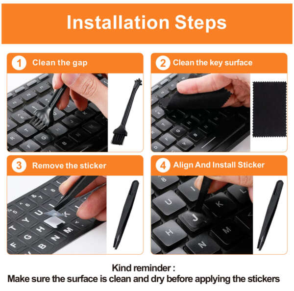 Universal keyboard stickers