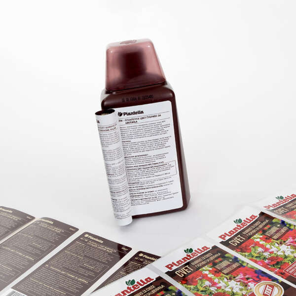 Peel off double layer label stickers with wrap around design