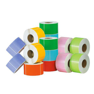 Self adhesive pink label rolls