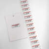 Red line piggyback garment labels