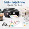 Inkjet printable sticker paper