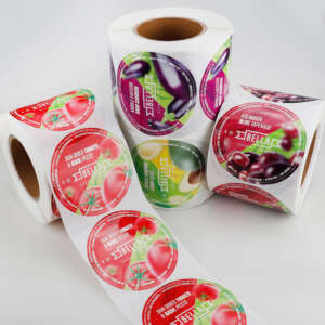 Personalized round packaging label rolls
