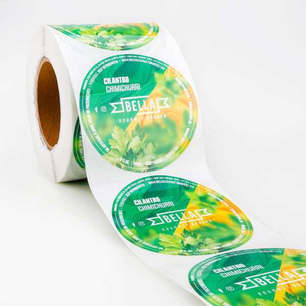 Etiquette round packaging labels