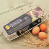 Vinyl egg carton labels with adhesive backing