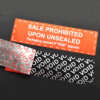 Void if tampered seal labels