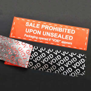 Void if tampered seal labels