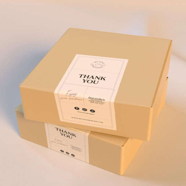 Custom shipping box labels