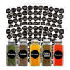 Black writable pantry label sticker set