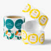 Waterproof transparent round labels for cosmetic jars