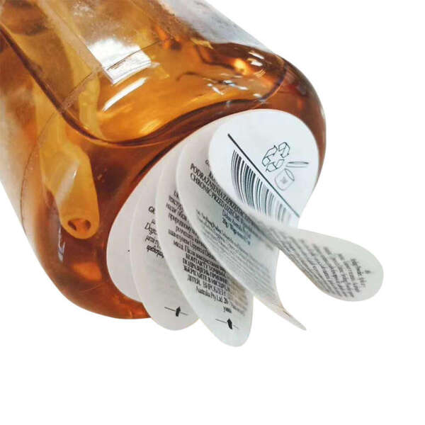 Waterproof multi page booklet labels for food bottles