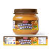 Printed peanut butter jar stickers with ingredient panel