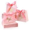 mini glossy wedding thank you paper gift bag with bow view 2
