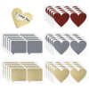 Heart shaped adhesive scratch sticker for campaigns