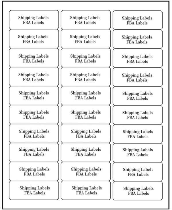 A4 FBA shipping address label sheet
