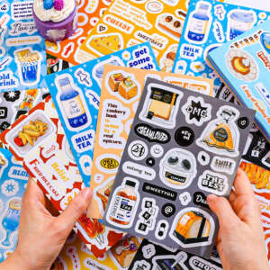 Custom vinyl PVC paper sticker sheet