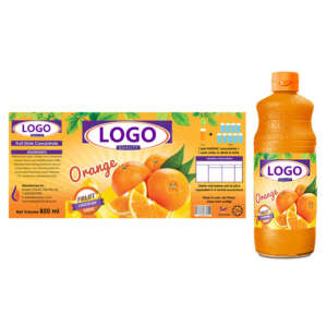 Custom logo beverage packaging sticker for juice bottles