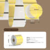 Fine glitter printable thermal labels on roll