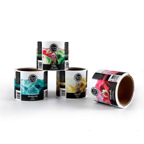 Custom food label roll with matte finish