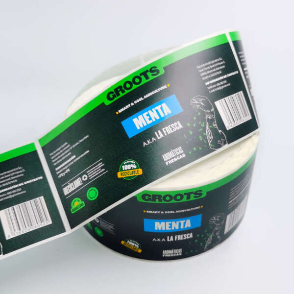 Custom clear bottle label printing